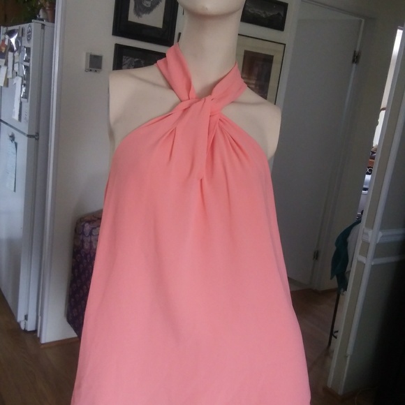 Naked Zebra Tops - Faux halter sleeveless top